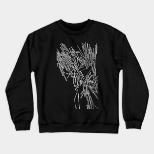 Abstract Ink Drawing #13 Black Crewneck Sweatshirt